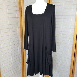 Michael Taylor Canada Black Lagen Look Dress Minimalist Goth Size Medium